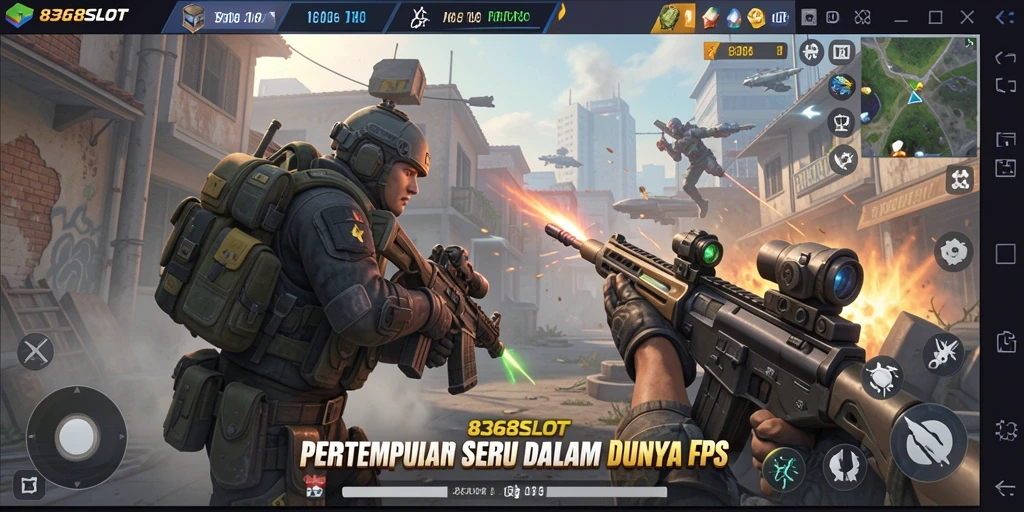 Tangkapan layar gameplay intens dari 8368SLOT di arena pertempuran.