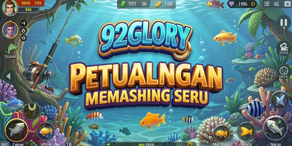 Screenshot gameplay 92GLORY menampilkan pengalaman memancing yang menakjubkan.