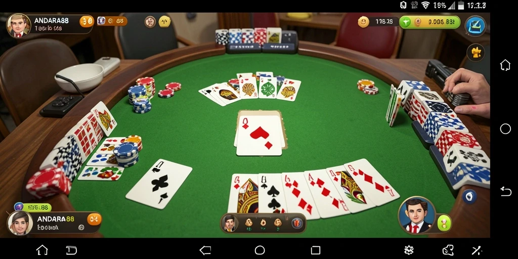 Tampilan gameplay Gaple yang seru di ANDARA88.