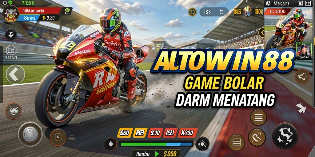 Gameplay seru balap motor di AUTOWIN88 dengan trek yang menantang.