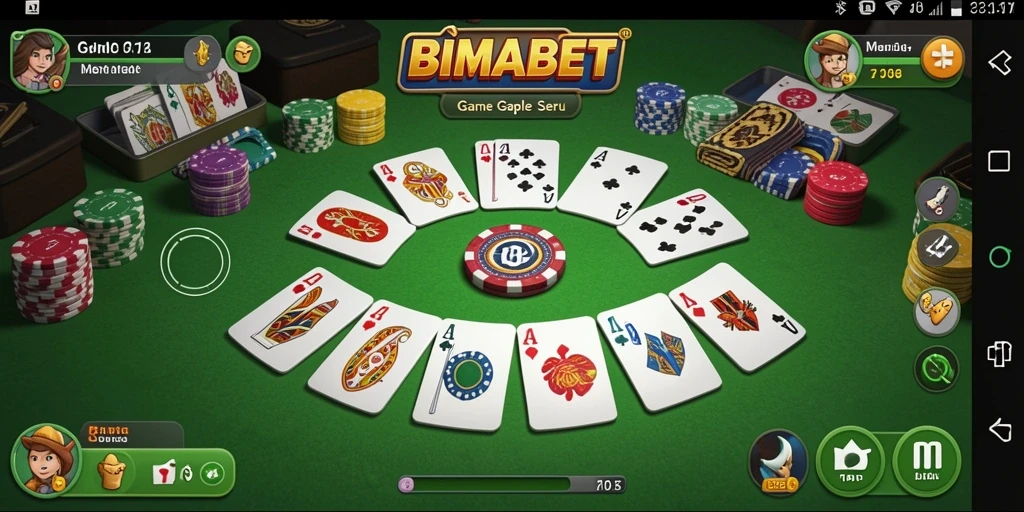 Tampilan gameplay Gaple yang seru dan interaktif di BIMABET.