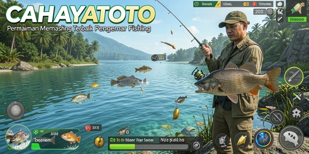 Gameplay seru di CAHAYATOTO saat menangkap ikan.