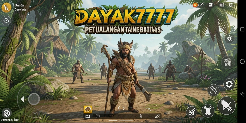 Screenshot gameplay Open World DAYAK777 yang menarik dan penuh warna