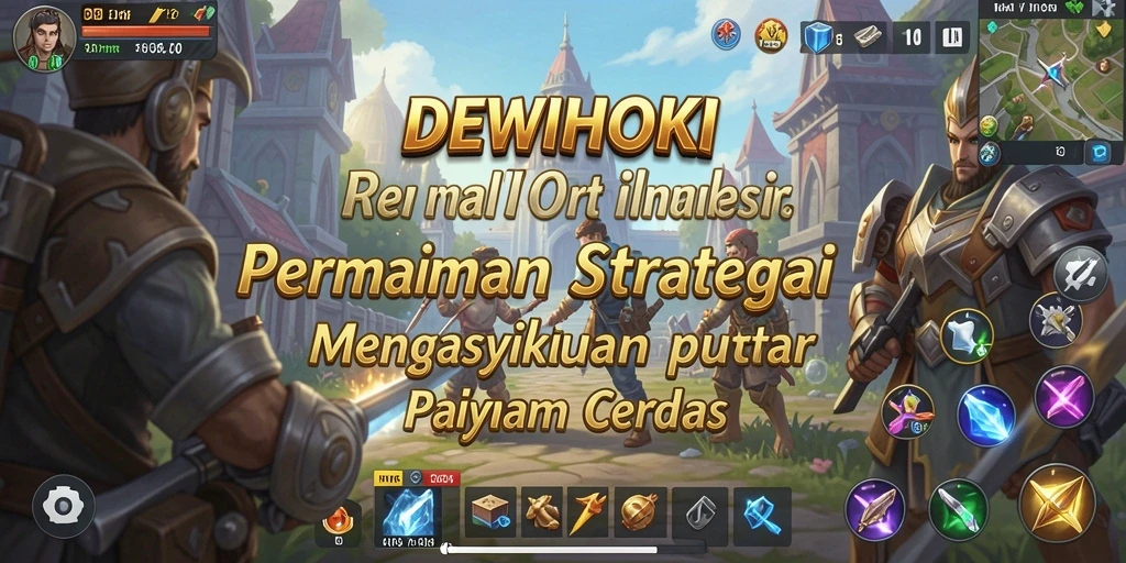 Tangkapan layar DEWIHOKI menampilkan pertempuran strategis yang intens.