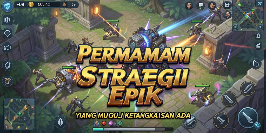 Tampilan gameplay strategy yang menegangkan dari F08.