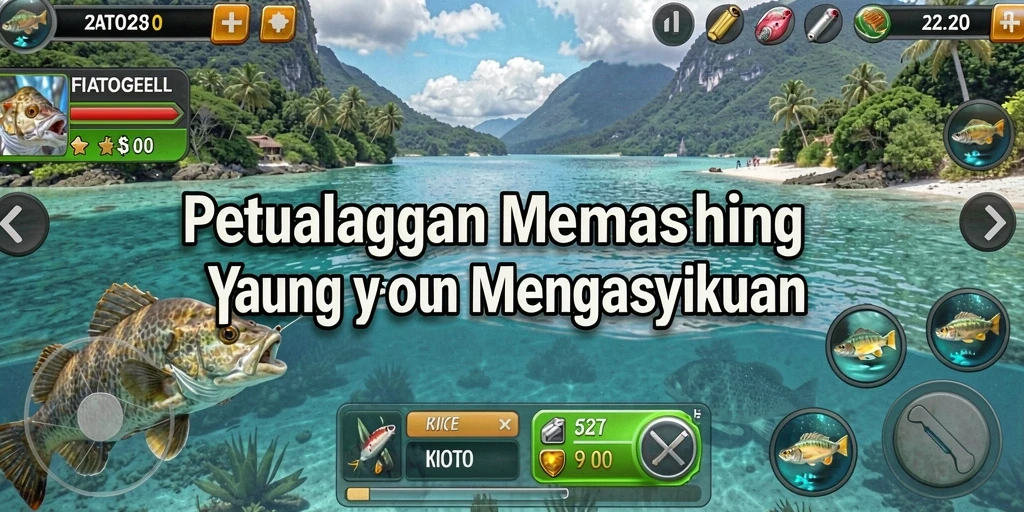 Tampilan screenshot gameplay memancing di FIATOGEL yang menakjubkan.