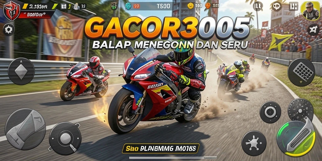 Screenshot GACOR305 menampilkan momen balapan motor yang mendebarkan.