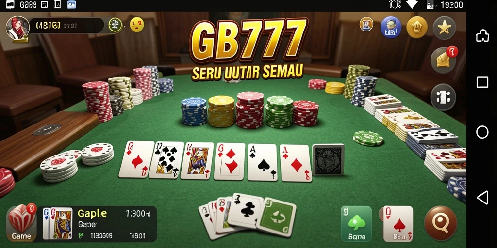 Tampilan gameplay Gaple yang menarik di GB777.