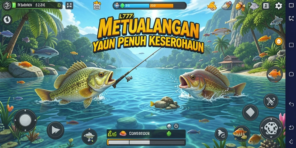 Screenshot gameplay L777 menampilkan aksi memancing yang menarik.