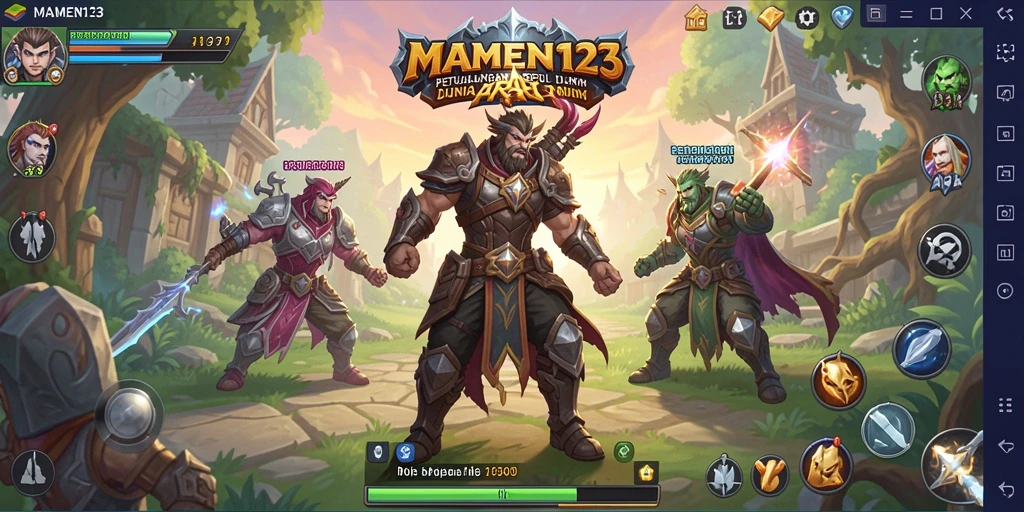 Screenshot gameplay MAMEN123 yang menampilkan aksi pertarungan seru.