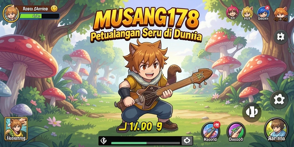 Screenshot utama menunjukkan aksi seru dalam dunia anime MUSANG178.