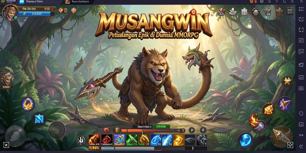 Tampilan menarik dari gameplay <strong>MUSANGWIN</strong> dalam dunia MMORPG.