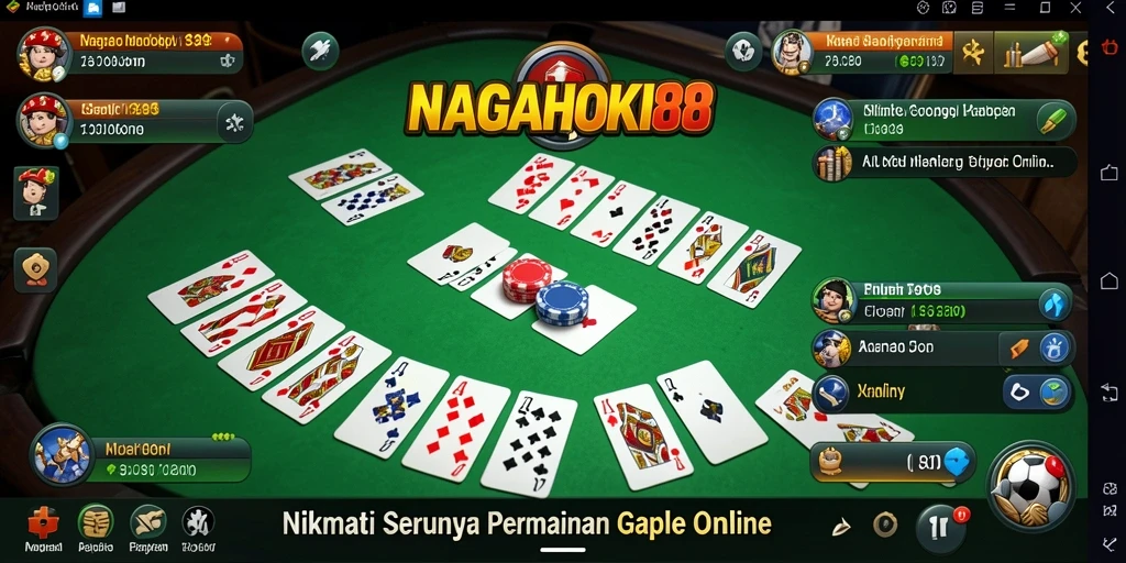 Tangkapan layar menunjukkan gameplay seru NAGAHOKI88 dalam permainan Gaple.