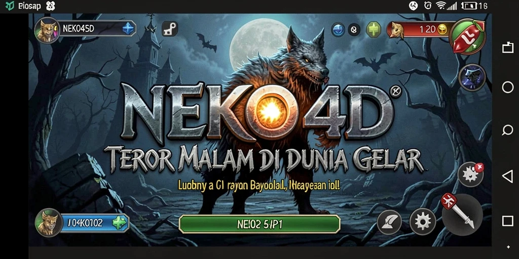 Tangkapan layar menampilkan momen menegangkan dalam permainan NEKO4D.