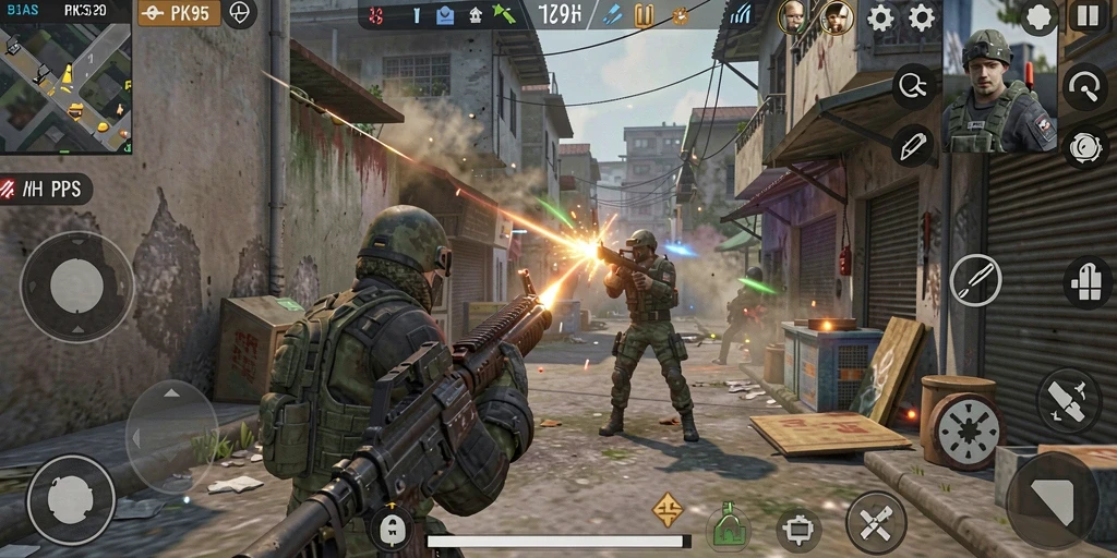 Tangkapan layar gameplay PK95 yang menampilkan aksi TPS yang mendebarkan.