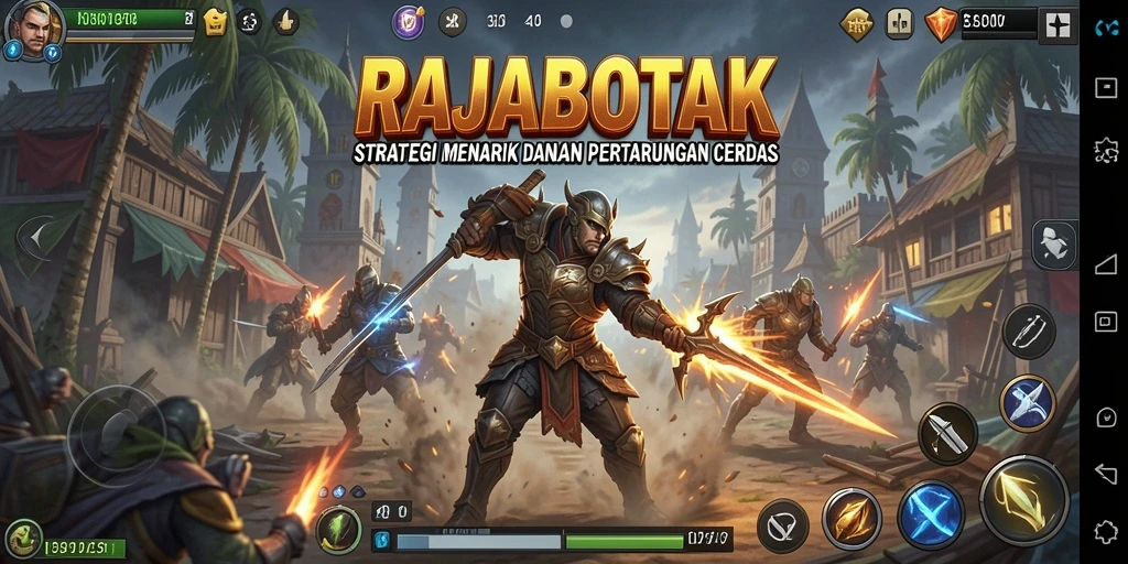 Screenshot RAJABOTAK menampilkan strategi gameplay yang intens.