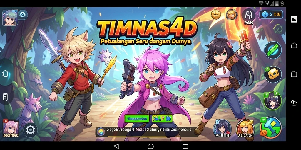 Tampilan menawan dari gameplay Anime TIMNAS4D yang seru.